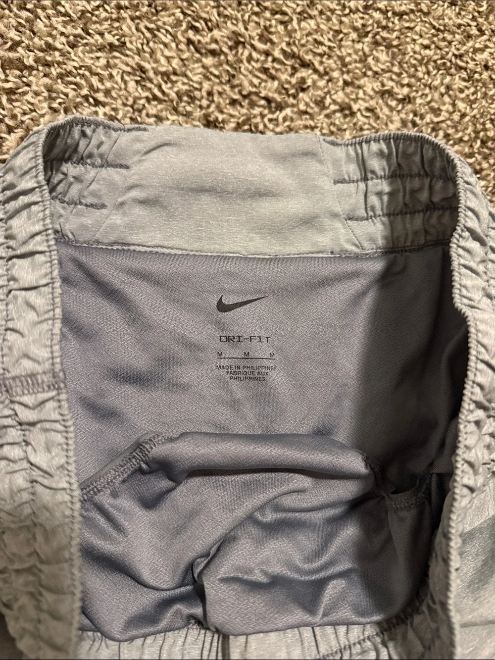 Nike One Dri-FIT Mid-Rise 3” Brief-Lined Shorts - Gray, Size: M